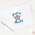 Little Miss Lucky Star Classic Round Sticker