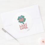 Little Miss Lucky Lady Luck Classic Round Sticker