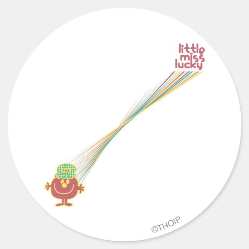 Little Miss Lucky Rays Of Luck Classic Round Sticker Little Miss Lucky Rays Of Luck Classic Round Sticker