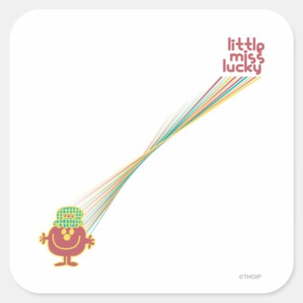 Little Miss Lucky Rays Of Luck Square Sticker