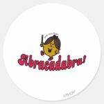 Little Miss Magic Abracadabra Classic Round Sticker