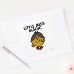 Little Miss Magic Black Lettering Square Sticker