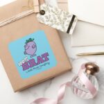 Little Miss Naughty 100 Brat Square Sticker