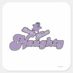 Little Miss Naughty Balancing Act Square Sticker