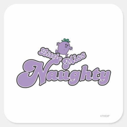 Little Miss Naughty Balancing Act Square Sticker