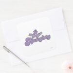 Little Miss Naughty Balancing Act Square Sticker