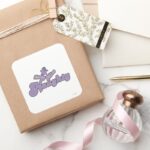 Little Miss Naughty Balancing Act Square Sticker