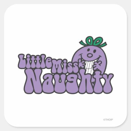 Little Miss Naughty Hiding Square Sticker