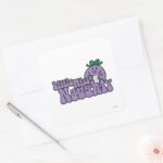Little Miss Naughty Hiding Square Sticker