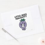 Little Miss Naughty Huge Smile Square Sticker