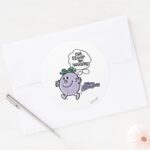 Little Miss Naughtys Three Step Plan Classic Round Sticker