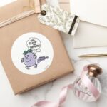 Little Miss Naughtys Three Step Plan Classic Round Sticker