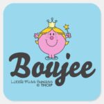 Little Miss Princess Boujee Square Sticker