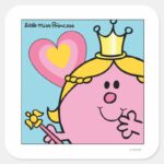 Little Miss Princess Extreme Closeup Square Sticker