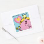 Little Miss Princess Extreme Closeup Square Sticker