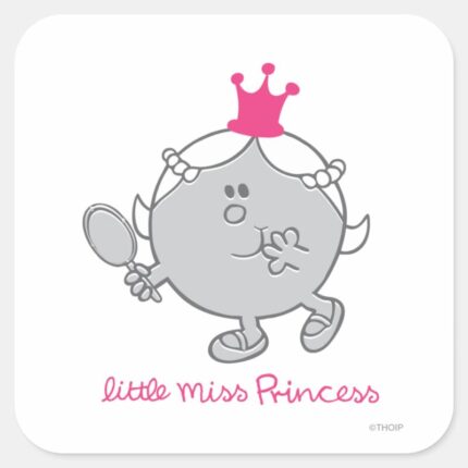 Little Miss Princess Mirror Mirror Square Sticker