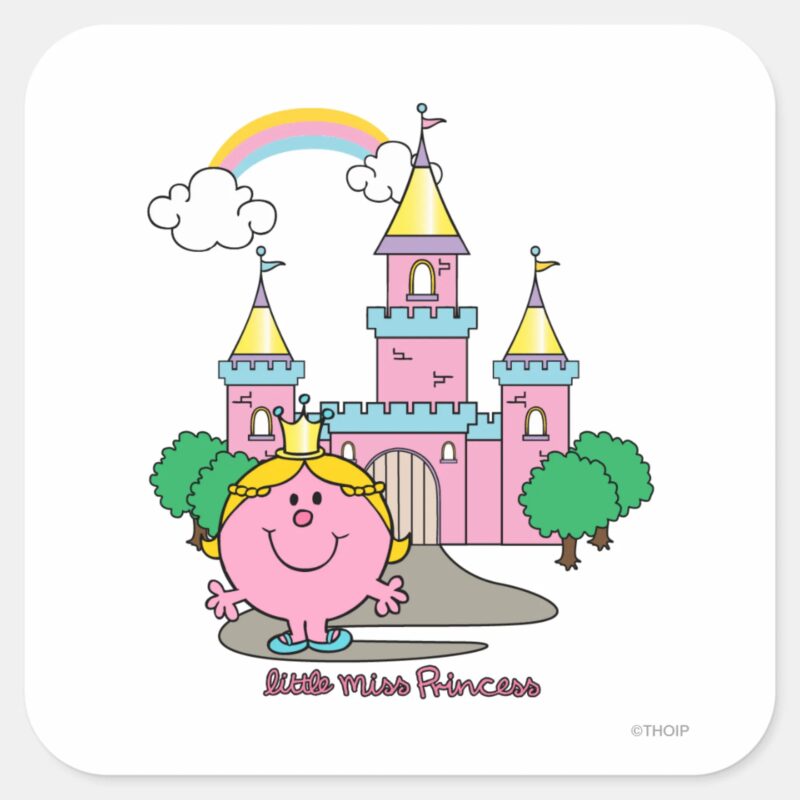 Little Miss Princess Royal Castle Square Sticker Little Miss Princess Royal Castle Square Sticker