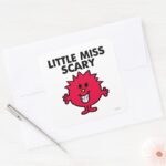 Little Miss Scary Black Lettering Square Sticker