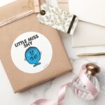 Little Miss Shy Black Lettering Classic Round Sticker