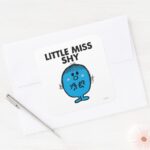 Little Miss Shy Black Lettering Square Sticker