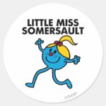 Little Miss Somersault Walking Tall Classic Round Sticker