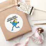 Little Miss Somersault Walking Tall Classic Round Sticker
