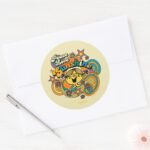 Little Miss Sunshine Peace Love Sunshine Classic Round Sticker