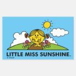 Little Miss Sunshine Back To Nature Rectangular Sticker