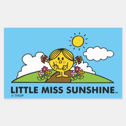 Little Miss Sunshine Back To Nature Rectangular Sticker