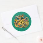 Little Miss Sunshine Floral Delight Classic Round Sticker