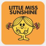 Little Miss Sunshine Funny Freckled Square Sticker