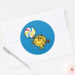 Little Miss Sunshine Giant Lollipop Classic Round Sticker