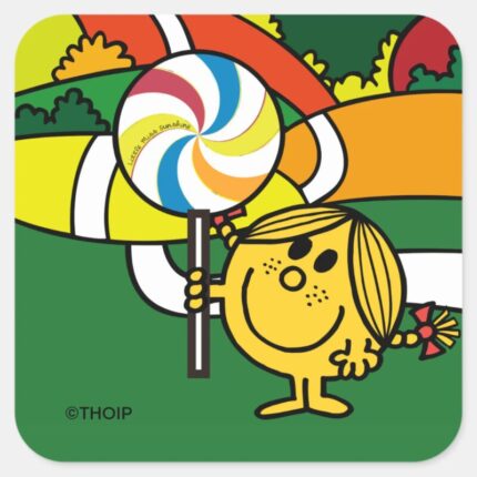 Little Miss Sunshine Hills Lollypop Square Sticker