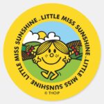 Little Miss Sunshine Sunshine Circle Classic Round Sticker