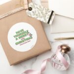 Little Miss Tiny Christmas Classic Round Sticker