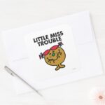 Little Miss Trouble Laughing Square Sticker