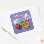 Little Miss Trouble Valentine Square Sticker