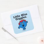 Little Miss Little Miss Giggles Likes To Laugh Square Sticker