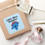 Little Miss Little Miss Giggles Likes To Laugh Square Sticker