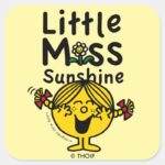 Little Miss Little Miss Sunshine Laughs Square Sticker