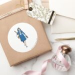 Lois Lane With Microphone Classic Round Sticker