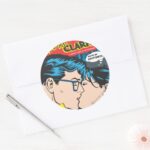 Lois And Clark Comic Classic Round Sticker