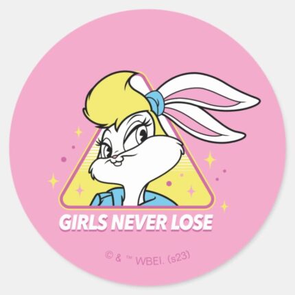 Lola Bunny Girls Never Lose Classic Round Sticker