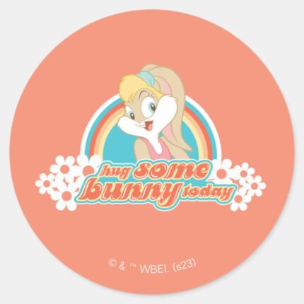 Lola Bunny Hug Some Bunny Today Classic Round Sticker