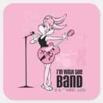 Lola Bunny Im With The Band Square Sticker