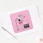 Lola Bunny Im With The Band Square Sticker