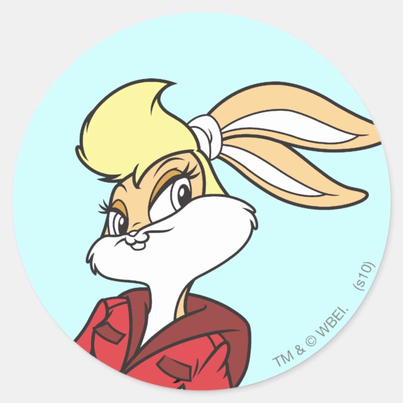 Lola Bunny Super Cute Classic Round Sticker Lola Bunny Super Cute Classic Round Sticker