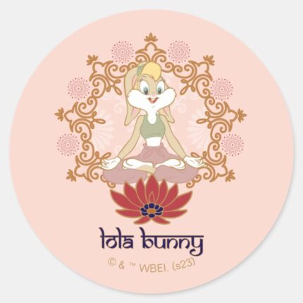 Lola Bunny Yoga Lotus Pose Classic Round Sticker