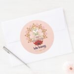 Lola Bunny Yoga Lotus Pose Classic Round Sticker