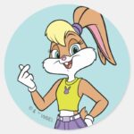 Lola Finger Heart Classic Round Sticker